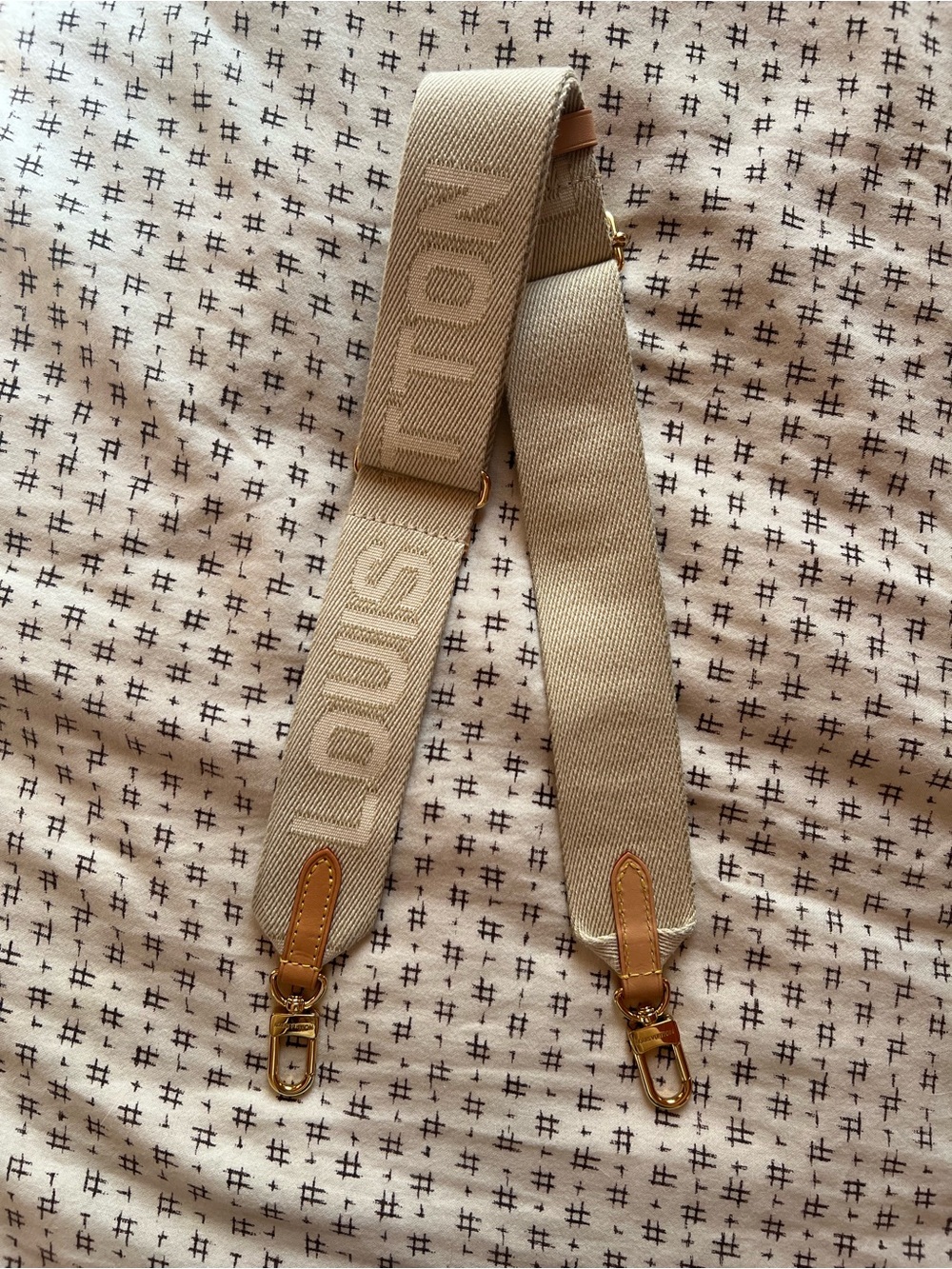 Louis Vuitton High Rise Jacquard Canvas and Vachetta Strap